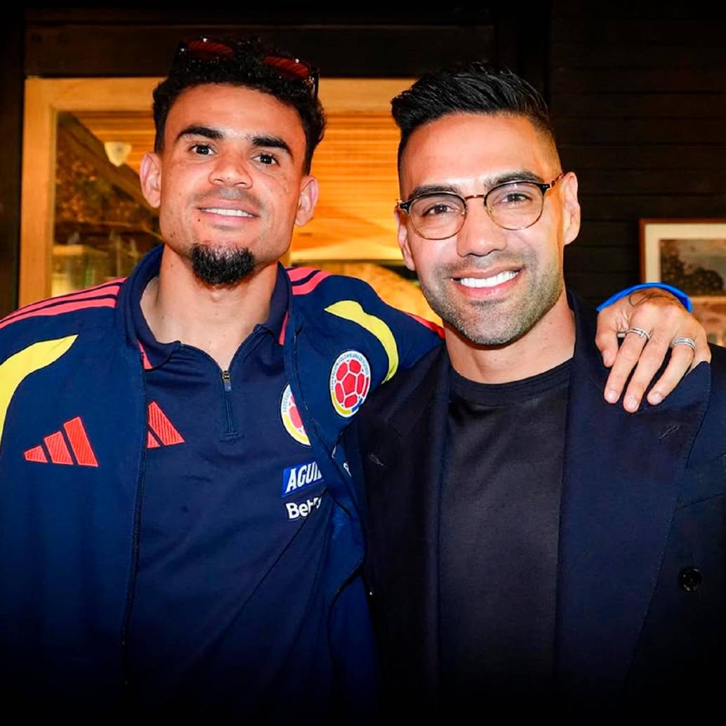 Falcao García junto a Luis Díaz, el referente actual de la Selección Colombia. FOTO: INSTAGRAM FEDERACIÓN