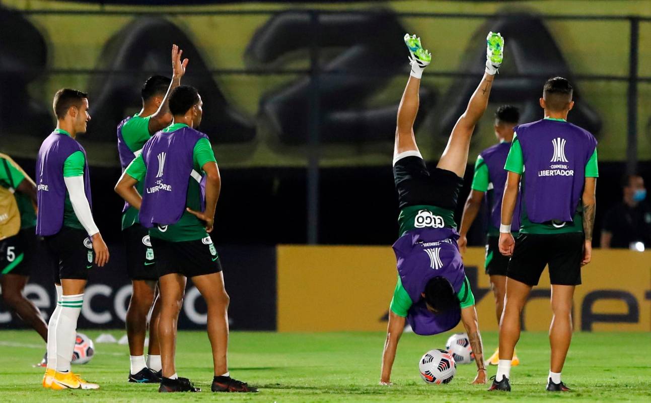 Atlético Nacional se impuso de visita y se trae buena ventaja para el partido de vuelta de la fase 2 de la Copa Libertadores. Foto: EFE