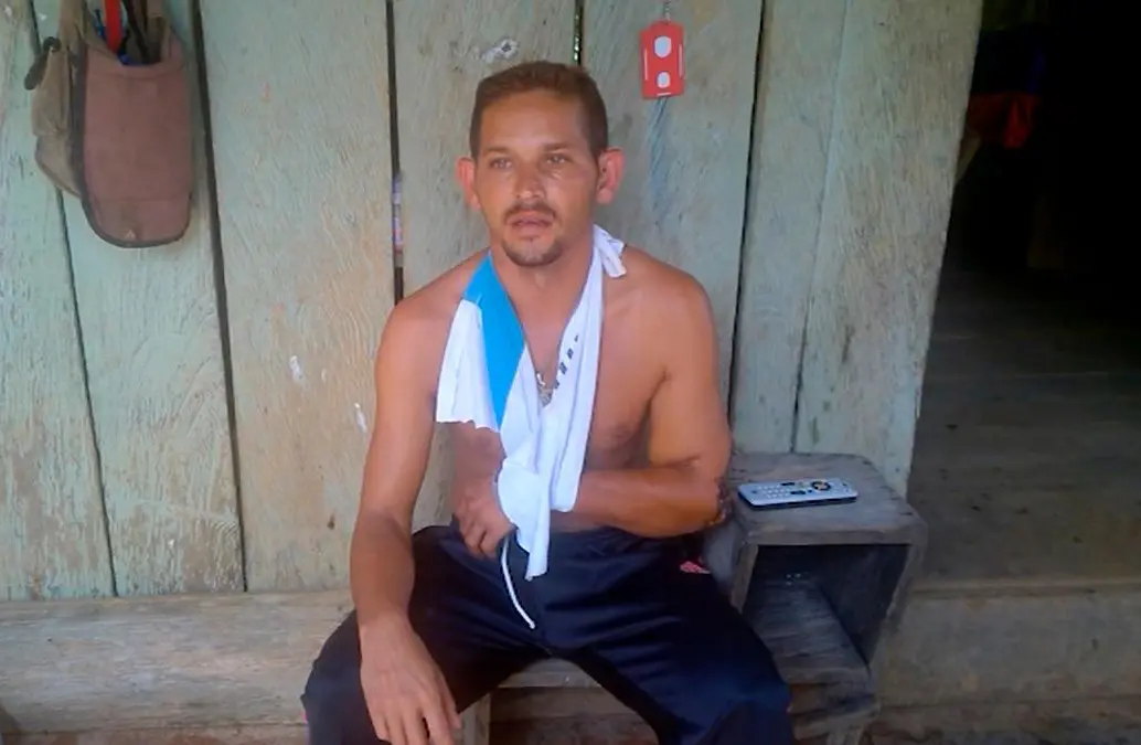 Así lucía Orlando Marín Gómez (“Horqueta”) al momento de su captura en Amalfi, Antioquia, en 2016. FOTO: CORTESÍA DE POLICÍA.