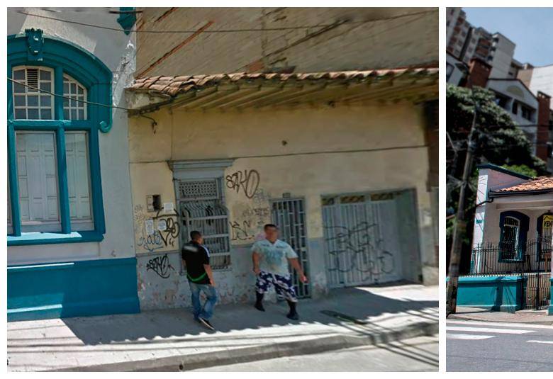 Otra casa del centro que terminó convertida en parqueaderos. FOTOS Julio César Herrera y Google Earth