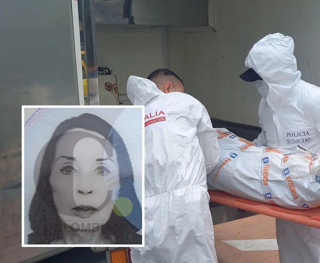 Los agentes del CTI de la Fiscalía realizaron la inspección al cuerpo sin vida de Nancy Ryan Bean (detalle), de 79 años, dentro de su vivienda en Envigado. FOTO: MAURICIO PALACIO