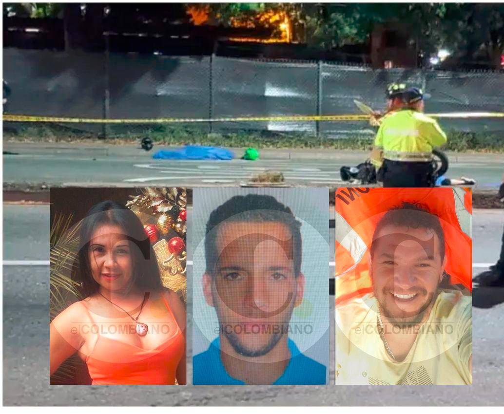 Nayari Oxsari Briceño Briceño (izquierda), de 45 años, era la pasajera de una de las motos implicadas en el grave accidente que dejó tres muertos. Las otras dos víctimas fueron Henry Quintero Valderrama (centro), de 42 años, y Guillermo Andrés Muñoz Cortés (derecha), de 36, quienes eran primos. FOTOS: CORTESÍA