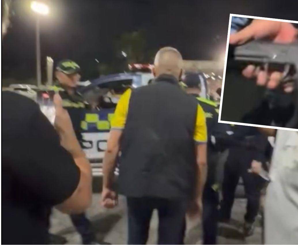 Agentes de la Policía Metropolitana detuvieron a esta persona y luego de imponerle un comparendo por el Código de Policía, lo dejaron en libertad. FOTOS: CORTESÍA
