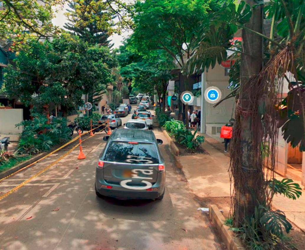 En este sector de Provenza ocurrió la muerte de este extranjero en el barrio El Poblado, de Medellín. Allí funciona un hospedaje. FOTO: GOOGLE MAPS