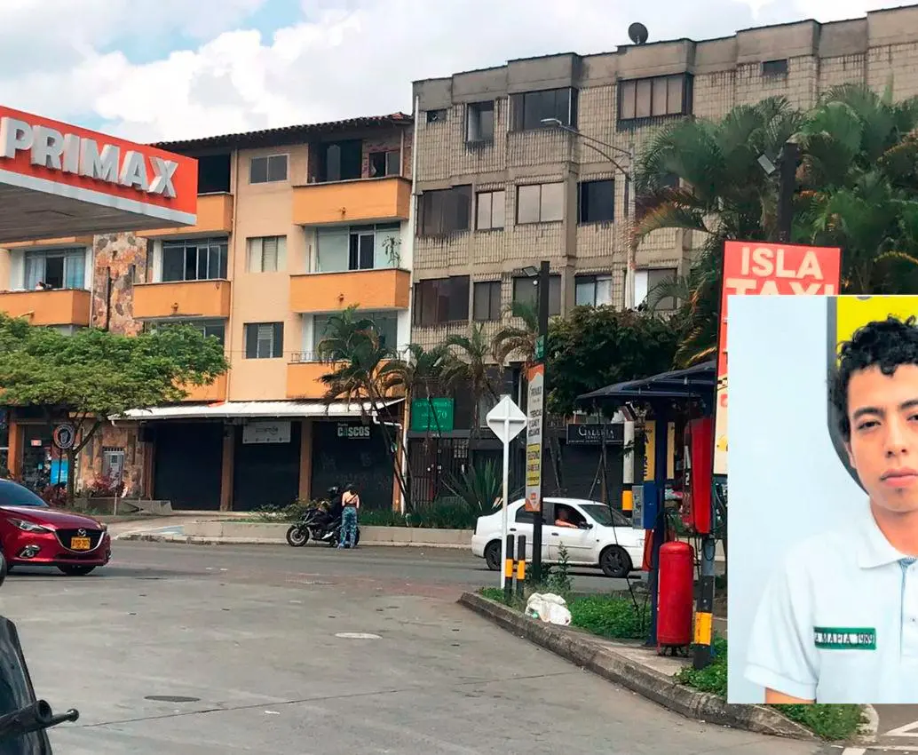 Sebastián David Durango Murillo (detalle), de 30 años, murió en medio de un caso de hurto registrado en la carrera 70 con la calle 30A, en el barrio Belén Rosales, de Medellín. La imagen corresponde a su captura en 2016 por el delito de extorsión. FOTOS: LAURA ROSA JIMÉNEZ VALENCIA Y CORTESÍA