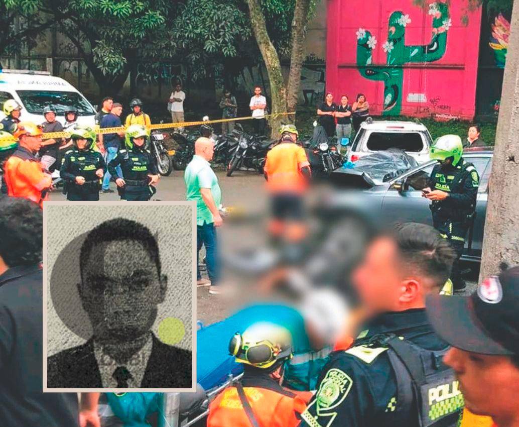 Como Santiago Leal Cardona, de 28 años, fue identificado el conductor de moto que fue arrollado por el conductor de un carro luego del hurto de tres cadenas en el barrio Cristo Rey, de Medellín. FOTOS: CORTESÍA