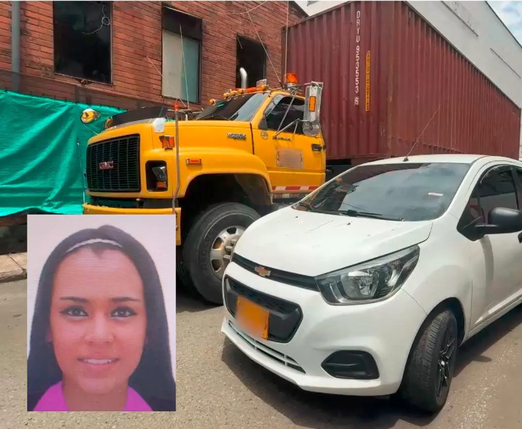 Estos fueron los dos vehículos inmovilizados recientemente en Medellín, luego de fugarse de accidentes de tránsito. El camión estuvo implicado en el hecho en el que murió Juliana Andrea Jaramillo Díaz (detalle), de 28 años. FOTOS: CORTESÍA