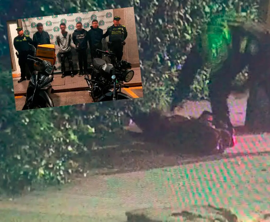 Los cuatro capturados por un hurto en El Poblado son investigados para establecer si participaron en otros hechos delictivos. FOTO: CORTESÍA POLICÍA METROPOLITANA Y SECRETARÍA DE SEGURIDAD DE MEDELLÍN
