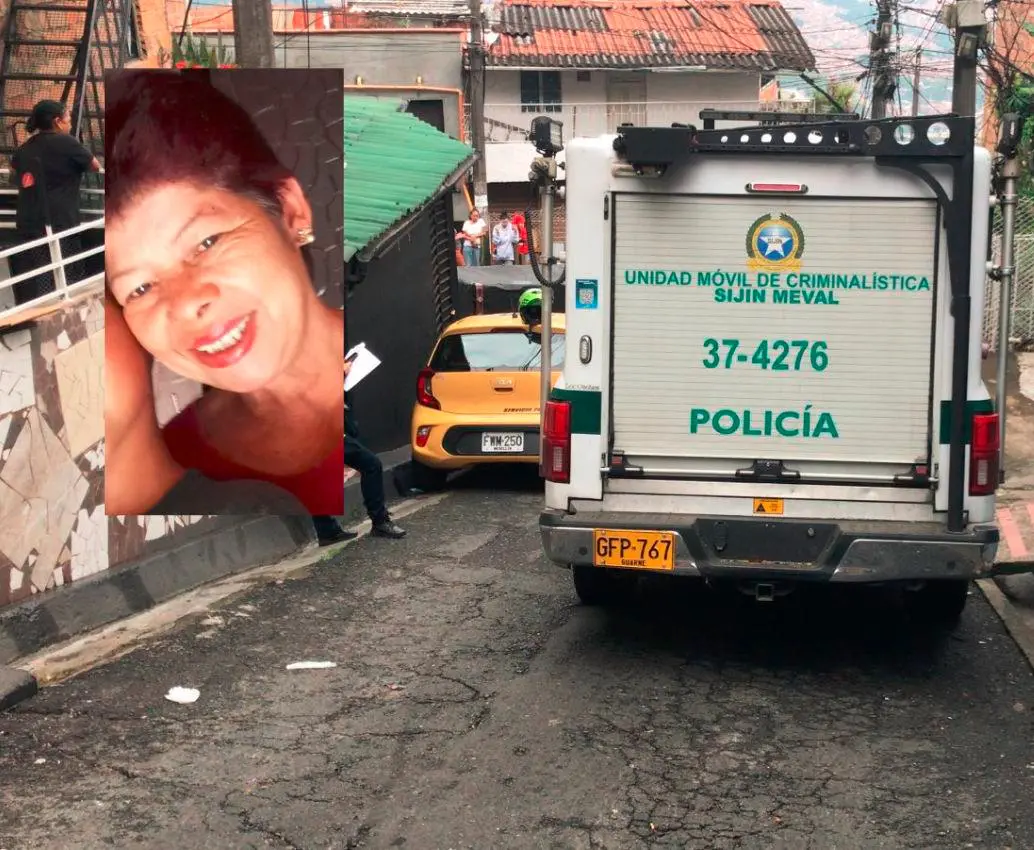 Dentro de la vivienda en el barrio Popular n.° 1 ocurrió el asesinato de Olga Cecilia Agudelo Agudelo (detalle), de 57 años, luego de una fuerte discusión con su compañero sentimental, quien resultó herido. FOTO: LAURA ROSA JIMÉNEZ VALENCIA