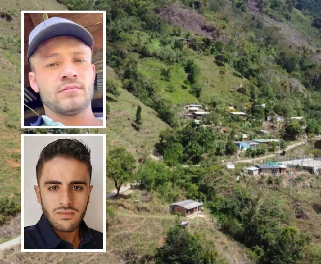 Jhon Edison Chalá Torrejano (arriba), alias Víctor Chalá, es el señalado de cometer el presunto asesinato del periodista Mateo Pérez Rueda (abajo) en la vereda Palmichal, una de las más peligrosas de Briceño, Antioquia. FOTOS: CORTESÍA