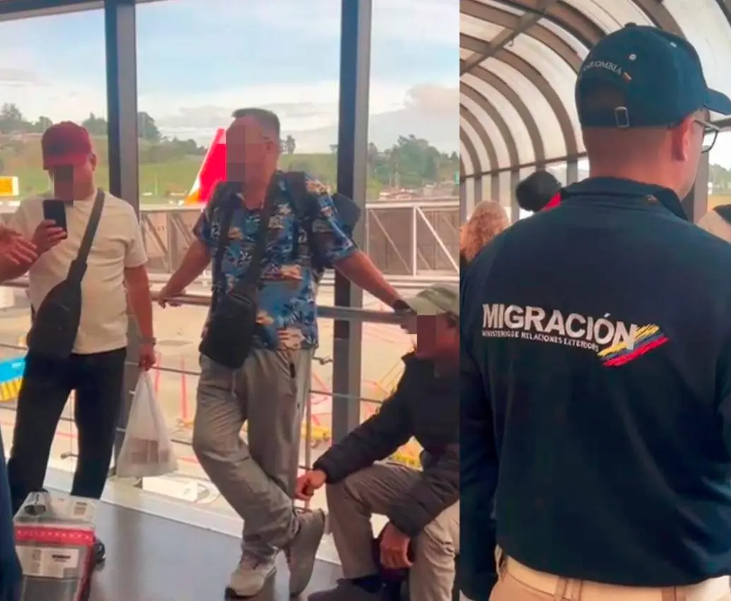 Tres de estos europeos provenían de naciones surgidas de la antigua Unión Soviética y todos venían de República Dominicana. El cuarto había llegado desde Panamá y era un búlgaro. FOTOS: CORTESÍA MIGRACIÓN COLOMBIA