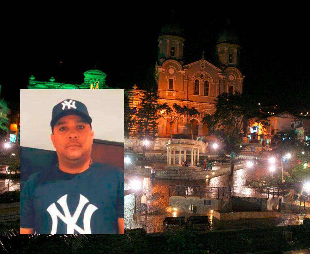 La última persona asesinada en la zona urbana de Yarumal fue Juan David Gómez Vallejo, de 39 años, a quien balearon en el parque principal de este municipio en la noche del 28 de octubre. FOTOS: MANUEL SALDARRIAGA Y CORTESÍA EL YARUMALEÑO