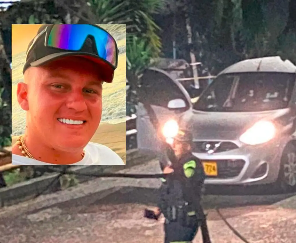 Dentro de este carro fue baleado Juan Pablo Estrada Builes, de 27 años, conocido como Mono Rolex y quien había sido capturado en 2019 por formar parte de la banda Los Rolex. FOTOS: CORTESÍA