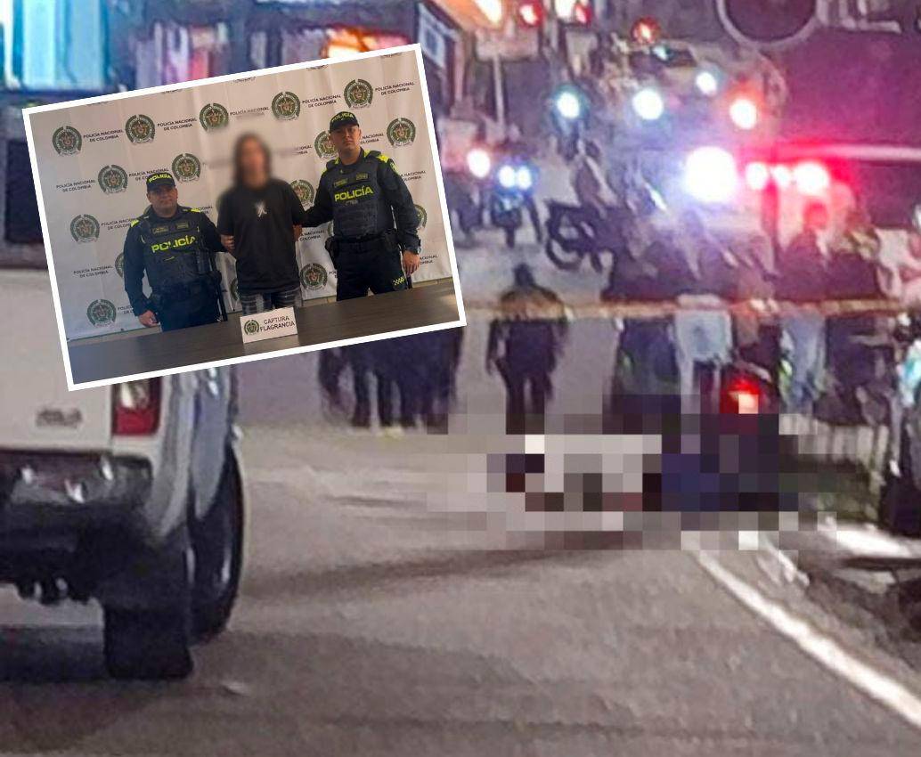 A Diego Alejandro Zamudio Amaya (detalle), de 19 años, lo capturaron y en las próximas horas será presentado ante un juez de control de garantías por los hechos en los que murió Sebastián Villa Gil, de 25 años. FOTOS: Cortesía