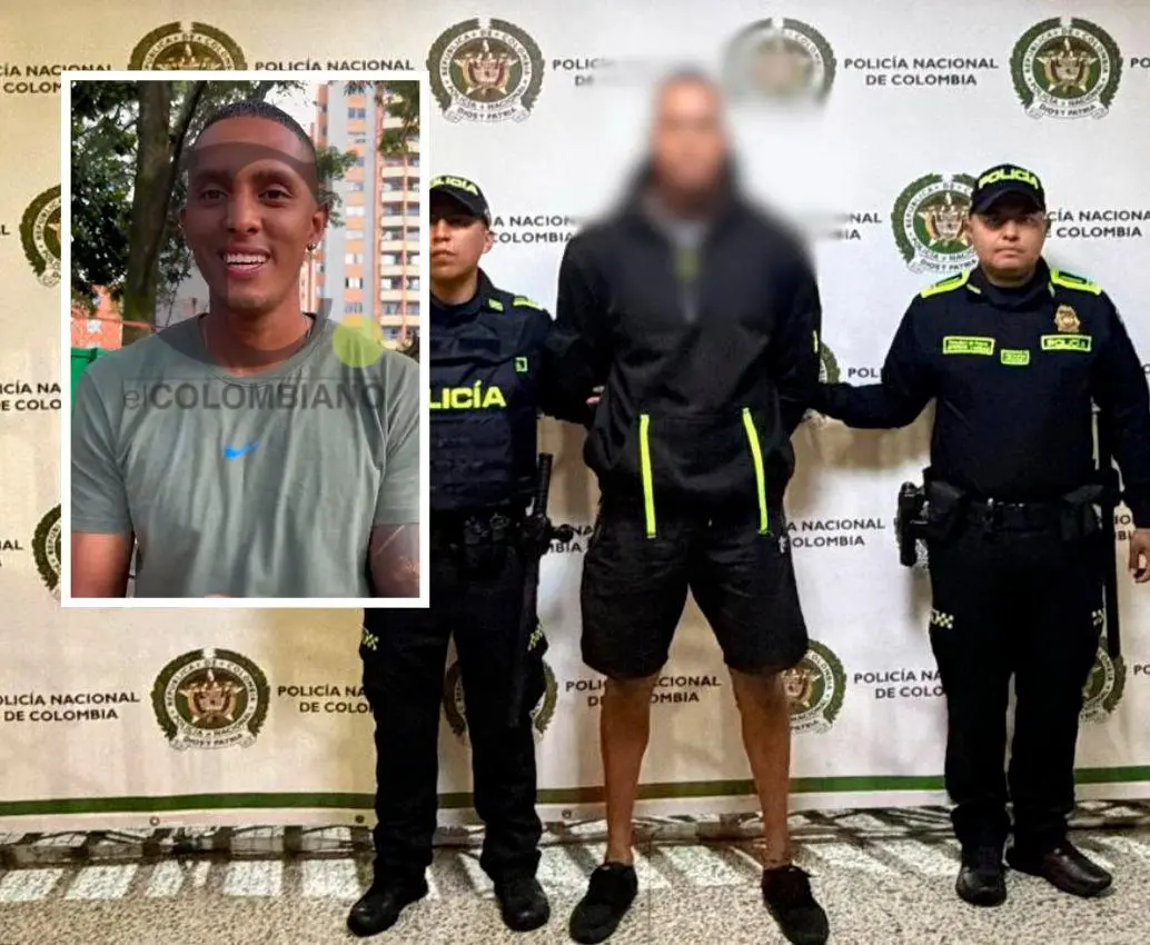 Rubén de Jesús Saldarriaga Sánchez, de 31 años, fue capturado por el presunto crimen de su exnovia, la influenciadora La Traviesa RP. FOTOS: CORTESÍA POLICÍA METROPOLITANA Y REDES SOCIALES
