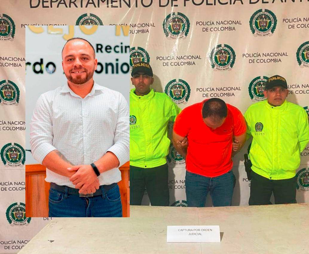 El concejal de Cocorná, Sebastián Agudelo Naranjo, conocido en su municipio como Come Hueco, fue detenido tras las denuncias de una ciudadana alemana. FOTOS: Cortesía