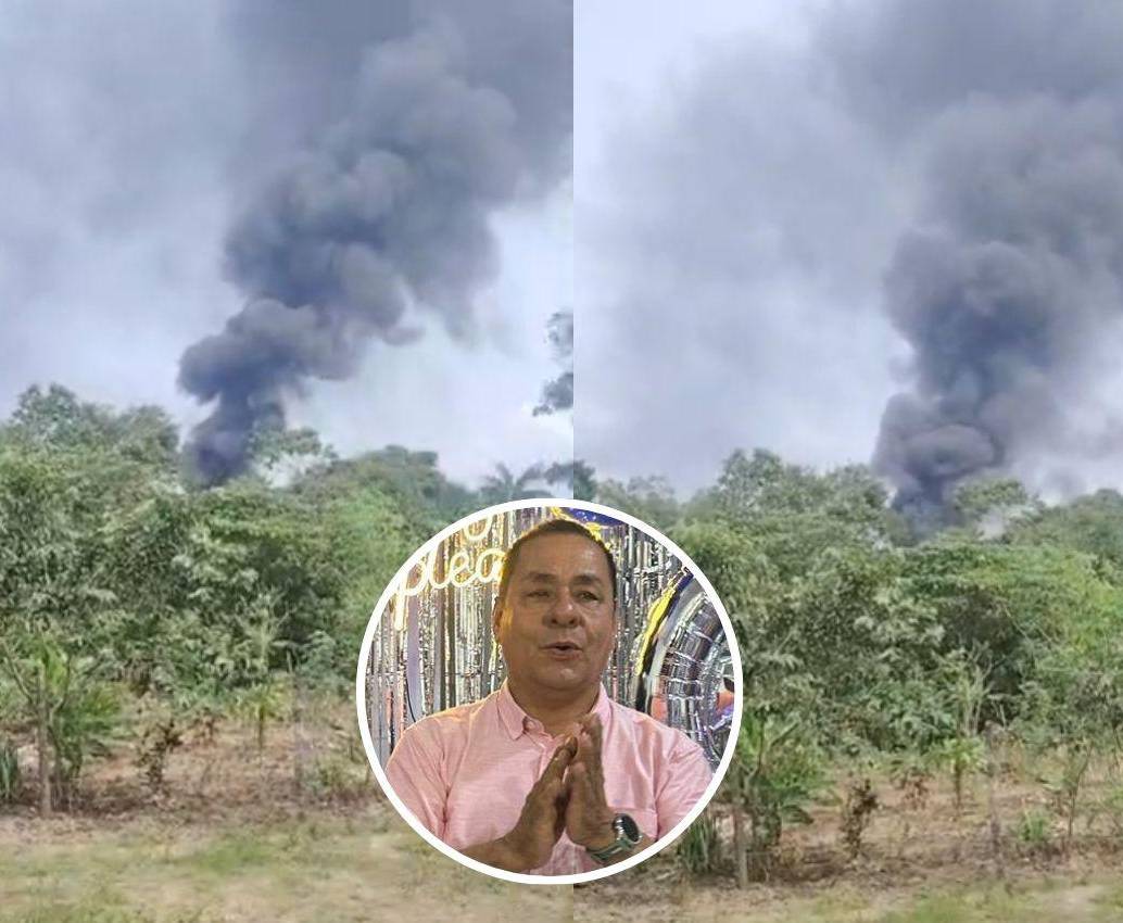 Carlos Julio Valderrama (detalle) registró el accidente de la aeronave Hércules siniestrada en Puerto Leguízamo y relató los momentos vividos. FOTOS: <b>CORTESÍA Y TOMADA DE REDES SOCIALES</b>