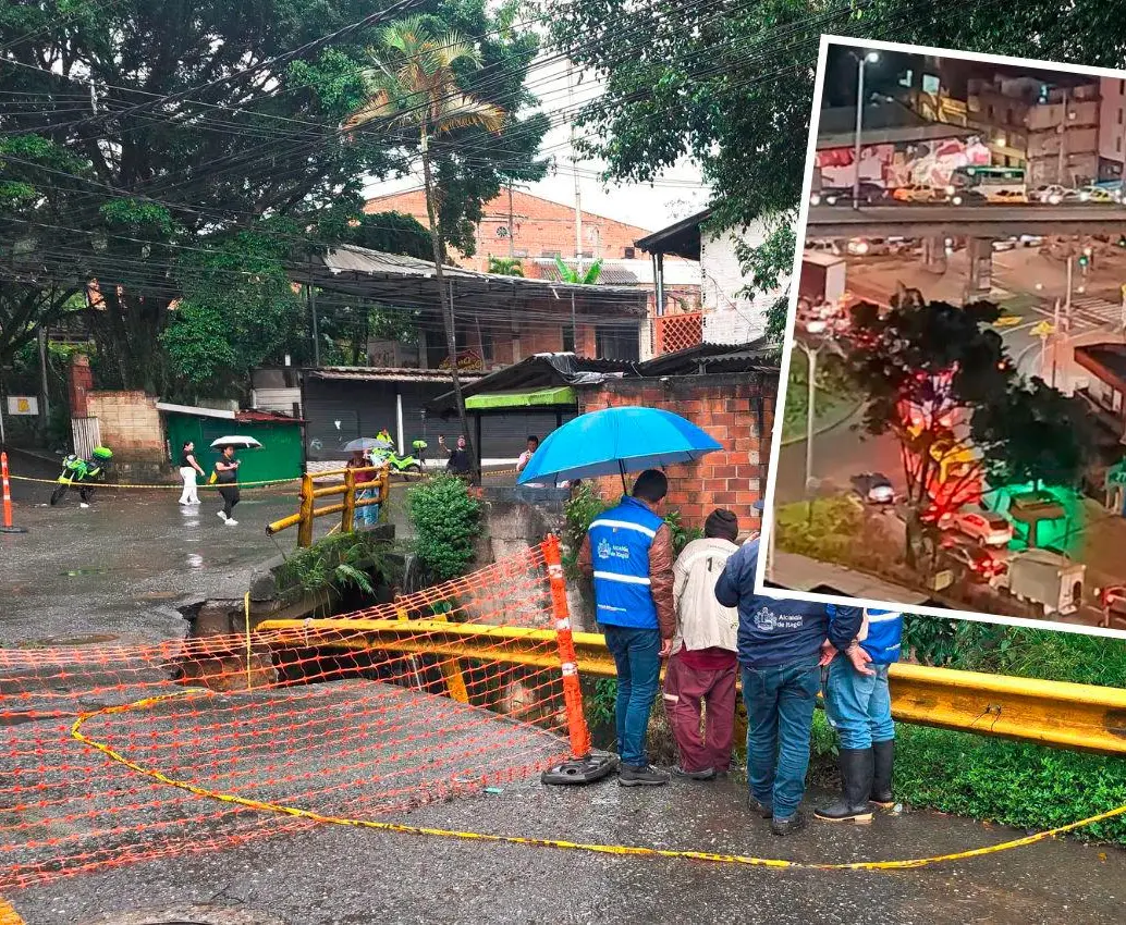 Por este daño, la movilidad hacia el corregimiento San Antonio de Prado, de Medellín, se colapsó y muchas personas se demoraron más de tres horas en llegar a sus casas desde Itagüí. FOTOS: CORTESÍA