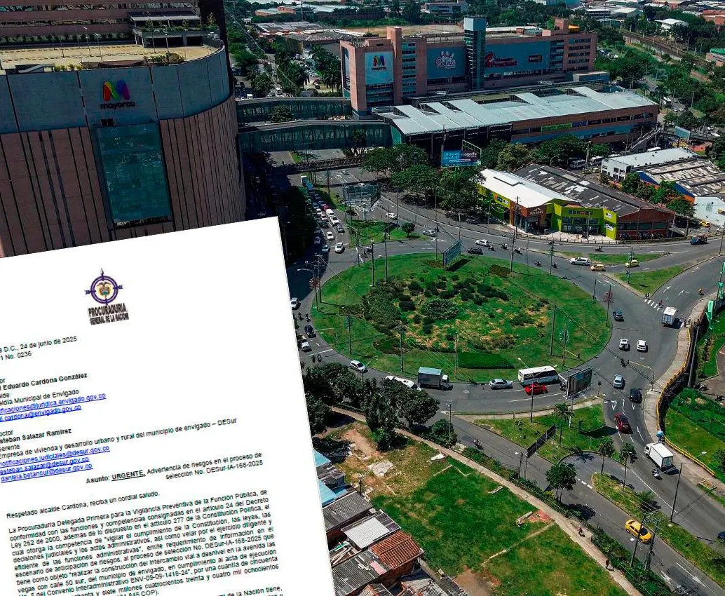 Con este documento, la Procuraduría entregó todos sus reparos con el proceso de contratación de las obras para el intercambio de Mayorca, cuya obra se estima que dure 25 meses. FOTO: MANUEL SALDARRIAGA