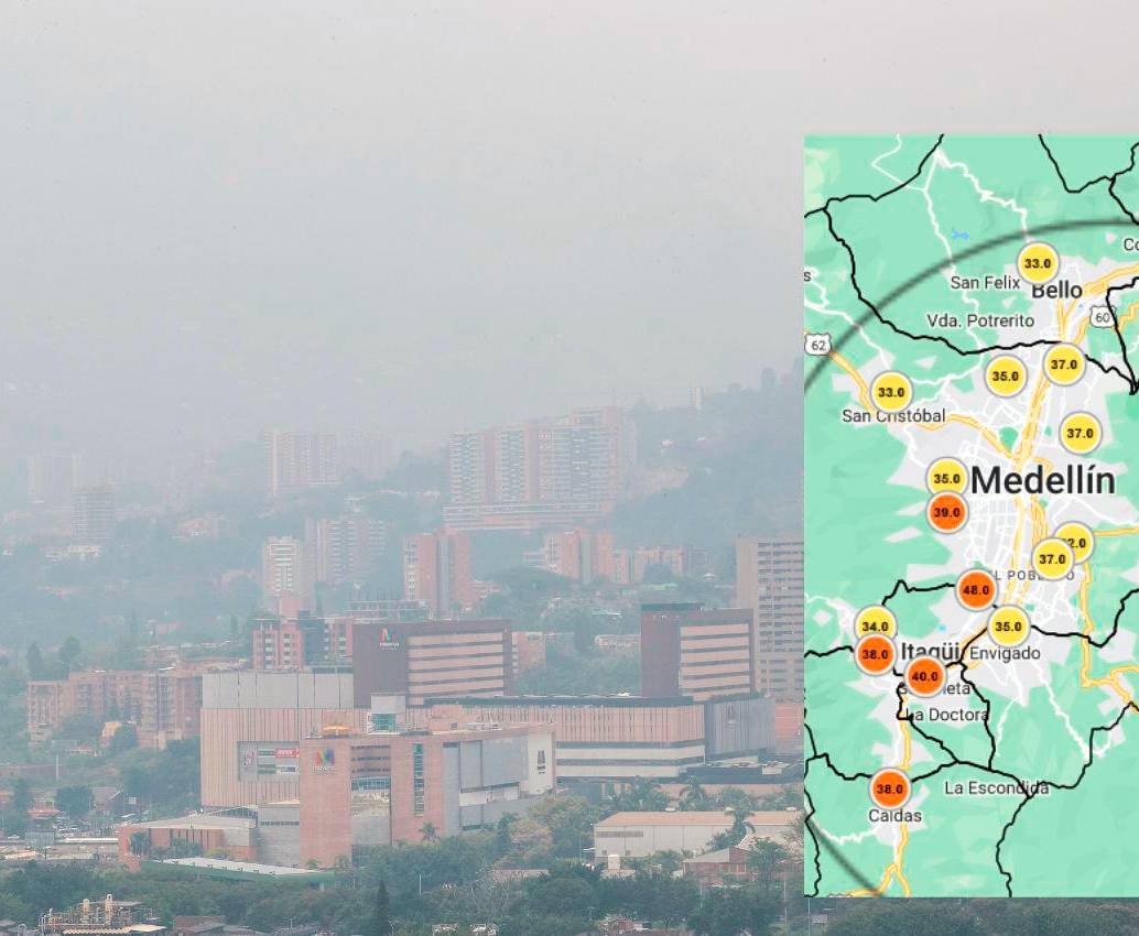 La mejoría en la calidad del aire del Valle de Aburrá la reportó el Siata en la mañana de este martes. Sin embargo, las autoridades piden no bajar la guardia. FOTO: Jaime Pérez