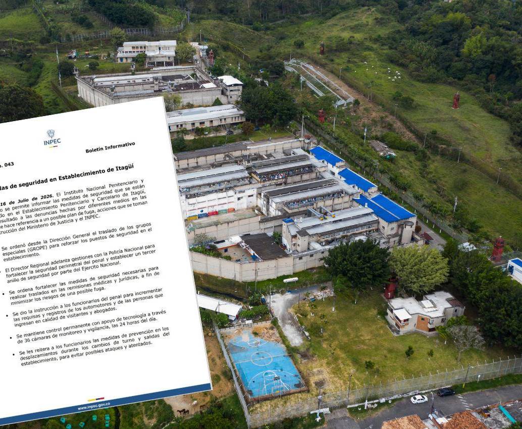 El Inpec anunció que tomará medidas drásticas dentro de la cárcel de Itagüí para evitar que se materialice cualquier plan de fuga. FOTO: MANUEL SALDARRIAGA