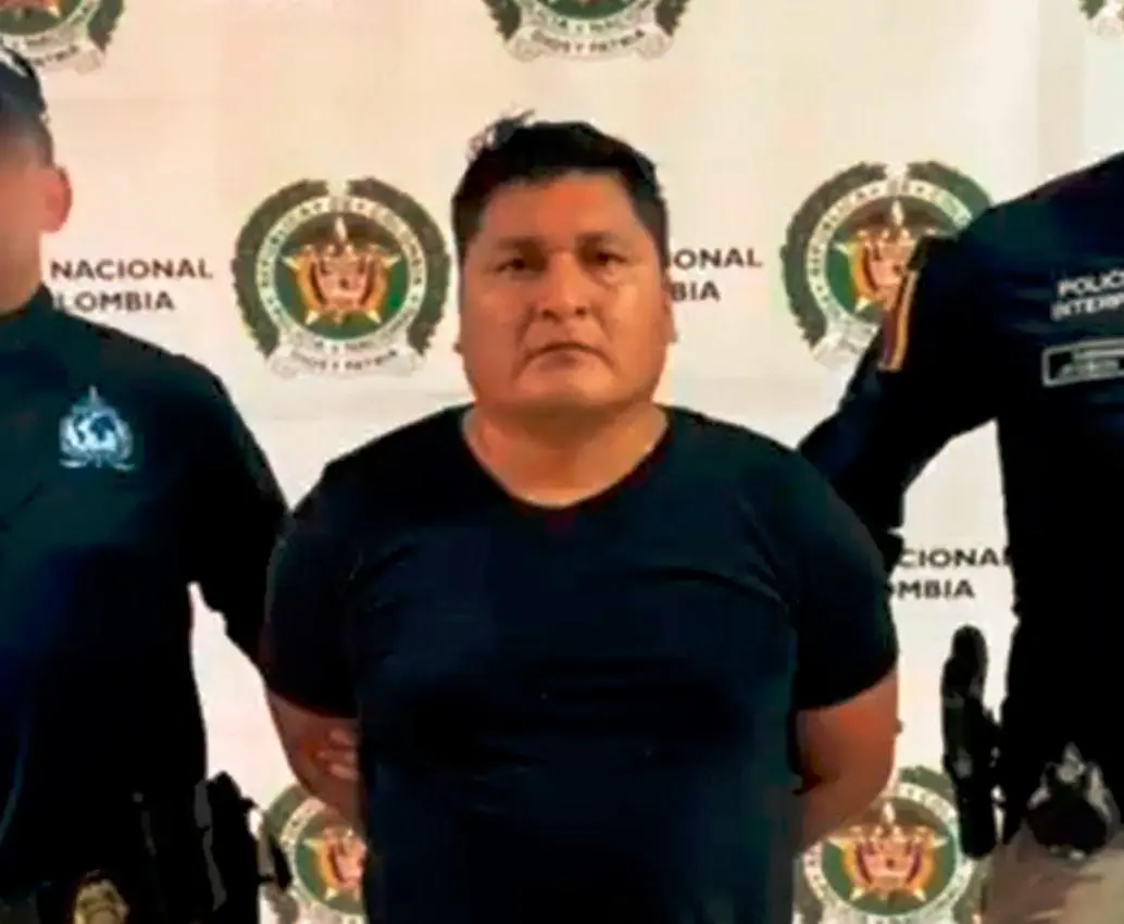 Miguel Antonio Rodríguez Díaz, alias Cuchillo, fue capturado por la Interpol cuando se encontraba en el Pasaje La Bastilla, en el centro de Medellín. FOTO: CORTESÍA