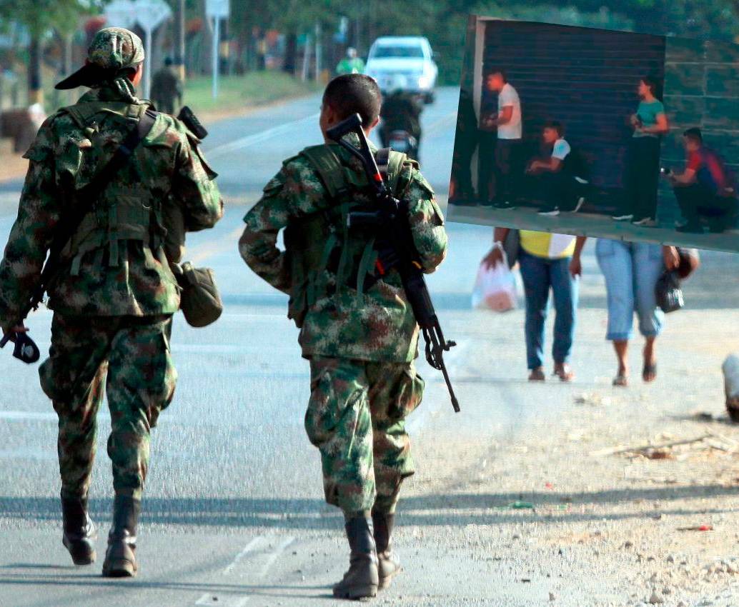 Un militar resultó lesionado en Carepa, Urabá antioqueño, luego de los enfrentamientos entre la Policía y el Ejército, en medio de los confusos hechos. FOTOS: MANUEL SALDARRIAGA Y CORTESÍA