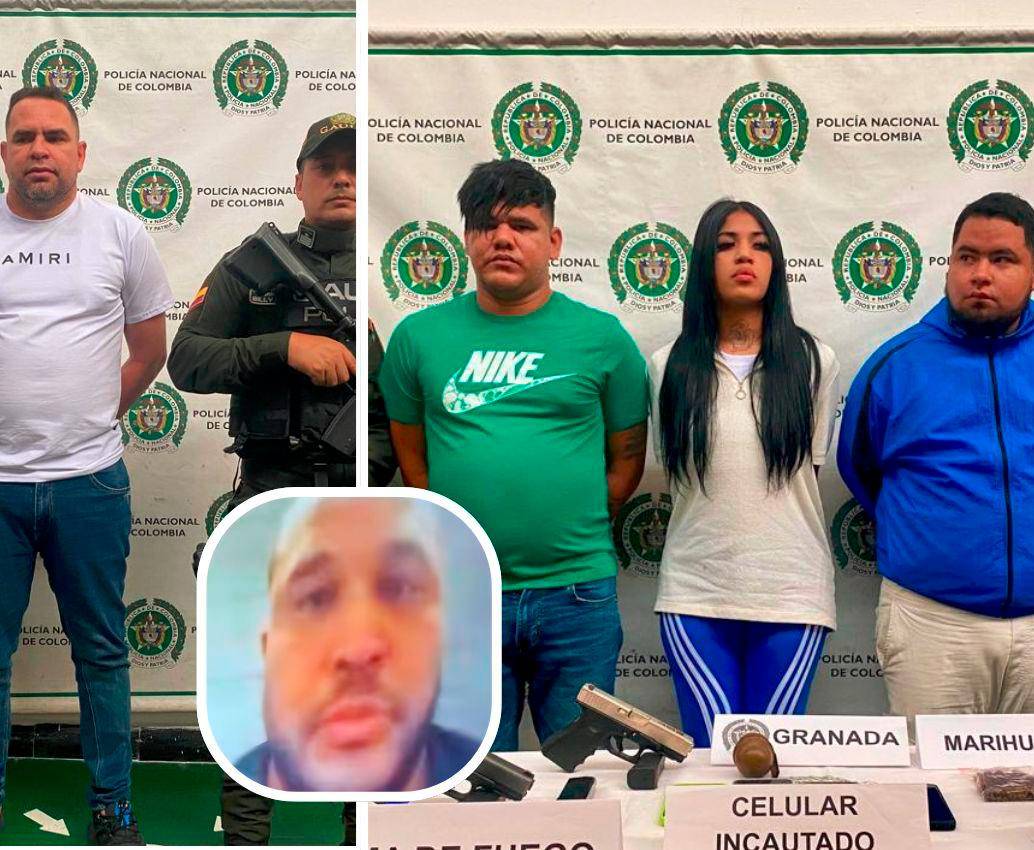 Imagen izquierda: alias Adriancito, capturado en La Ceja, donde se ocultaba hace dos años. Imagen derecha: alias Toro, alias La Gallega y alias El Gordo, detenidos en Sabaneta, donde murió alias Ender (detalle) en el intento de fugarse. <b><span class="mln_uppercase_mln"> </span></b>FOTOS<b><span class="mln_uppercase_mln"> CORTESÍA POLICÍA NACIONAL</span></b>