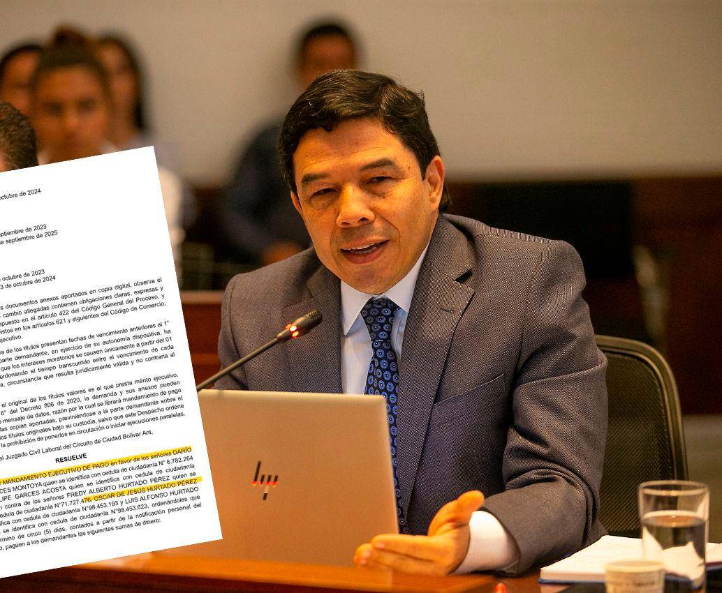 Óscar de Jesús Hurtado, quien fue secretario de Hacienda y de Gobierno durante la administración de Daniel Quintero, tiene tres demandas por deudas producto de negocios personales en el Suroeste antioqueño. FOTOS: ESNEYDER GUTIÉRREZ CARDONA Y CORTESÍA
