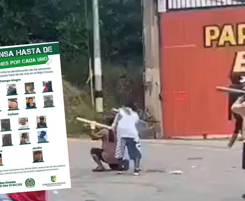 En los últimos días se han presentado ataques con tatucos a las autoridades en medio del paro minero en el Bajo Cauca. Ante esto y otros hechos de orden público, desde la Gobernación de Antioquia ofrecieron recompensa por los responsables. FOTOS: Cortesía