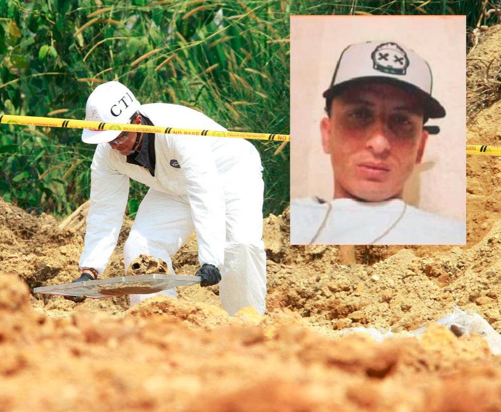 En una zona boscosa de Altavista, las autoridades encontraron los restos óseos de una persona. Según sus familiares serían los de Milton César Pérez Villa, alias Milton o El Pecoso, el señalado responsable del toque de queda en Belén Rincón en enero. FOTOS: ARCHIVO Y CORTESÍA