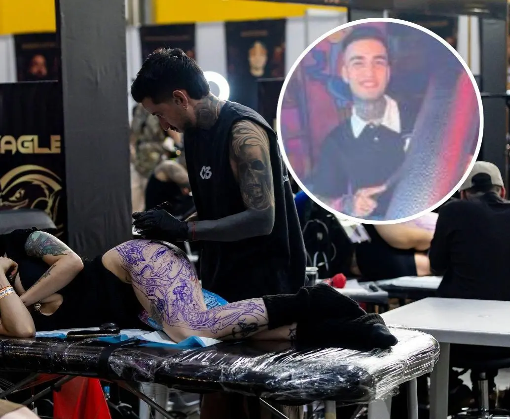 Juan Felipe Palacio Vélez, de 26 años, murió este miércoles en el Hospital General de Medellín, donde tuvo que ser remitido por cuenta de una infección que se originó en un tatuaje que se hizo en Expotatuaje, según sus familiares. FOTOS: CAMILO SUÁREZ Y CORTESÍA