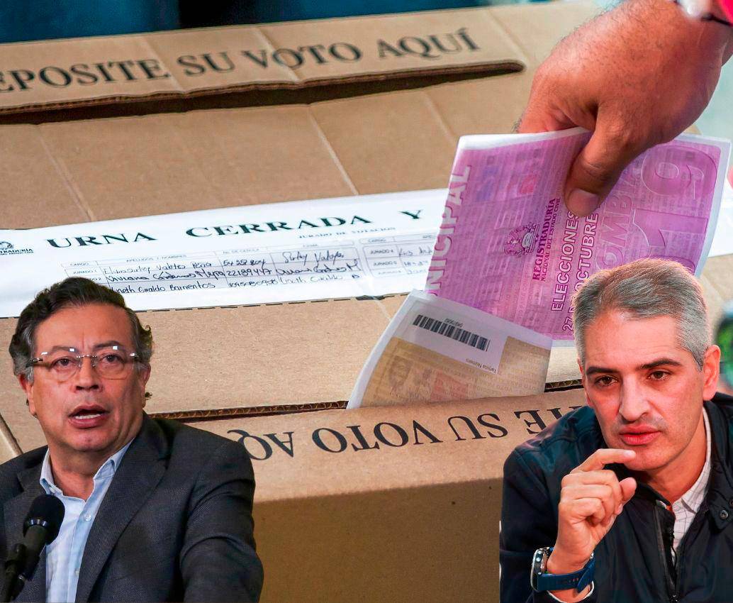 Las faltas de garantías para las elecciones, luego del informe de la Defensoría del Pueblo, generaron un nuevo cruce entre el gobernador de Antioquia, Andrés Julián Rendón, y el presidente Gustavo Petro. FOTOS: EL COLOMBIANO