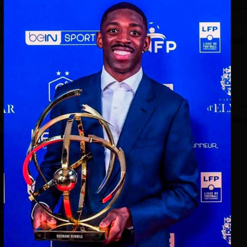 El delantero Ousmane Dembelé fue elegido como el mejor jugador de la temporada en la Ligue 1. FOTO TOMADA X@Ligue1_ENG