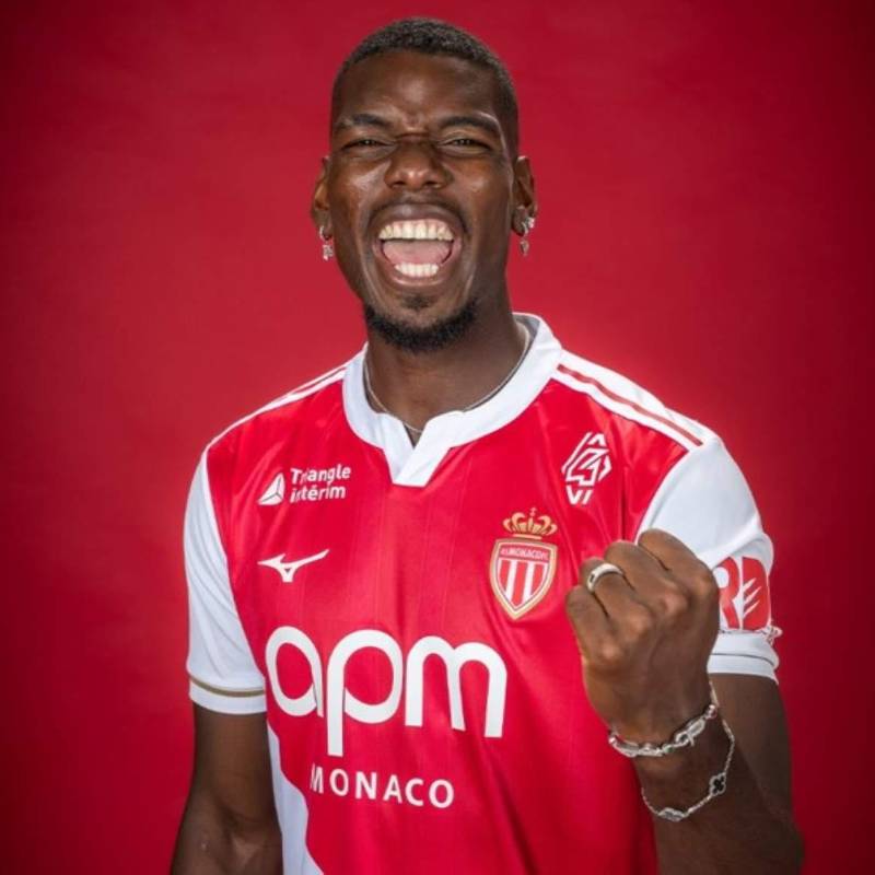 El francés Paul Pogba regresará a la competencia, estará con el Mónaco, tras más de tres años de ausencia por una sanción por dopaje. FOTO TOMADA X @AS_Monaco