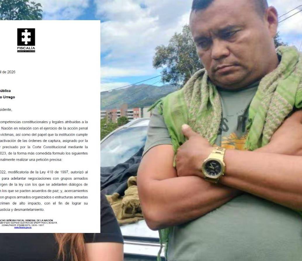 La fiscal Luz Adriana Camargo envió una carta al presidente Petro para pedirle levantar la orden de captura contra alias Calarcá. Foto: redes