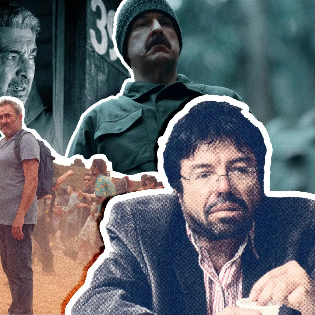 El eternauta y Estado de fuga, arriba. Abajo, Sirat y Un poeta; series y películas nominadas este año a los Premios Platino. FOTOS Cortesía