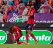 Marcus Vinicius le dio una gran alegría a los aficionados del Medellín que llegaron al Atanasio el domingo 4 de mayo del 2025 para ver el juego ante Nacional. FOTO: JUAN ANTONIO SÁNCHEZ