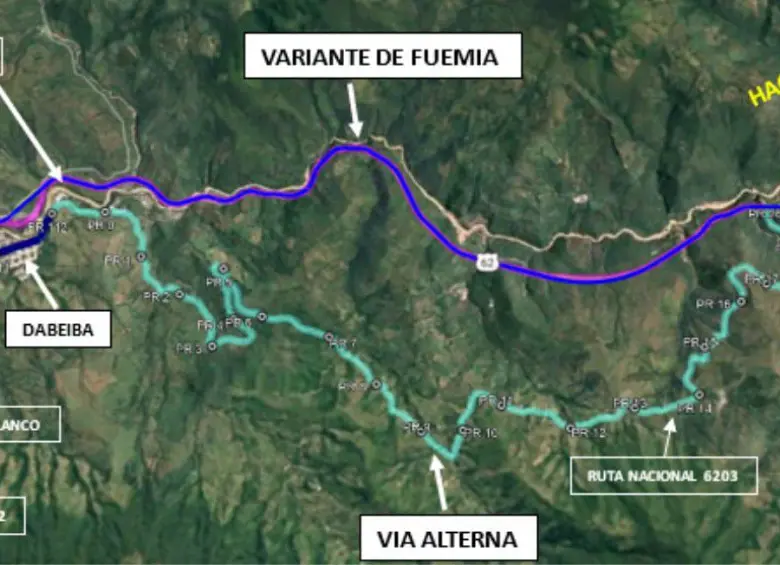Autopistas Urabá advirtió que el tiempo de cierre podría variar dependiendo del desarrollo de las labores de revisión y de las condiciones que sean encontradas en el talud.