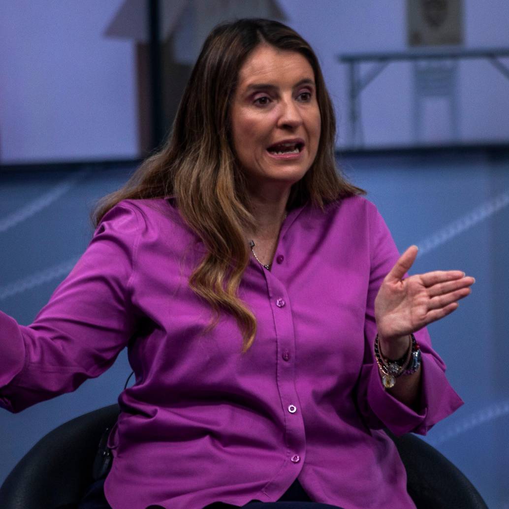 La candidata del Centro Democrático Paloma Valencia respondió las acusaciones de Iván Cepeda contra Antioquia. Foto: EL COLOMBIANO
