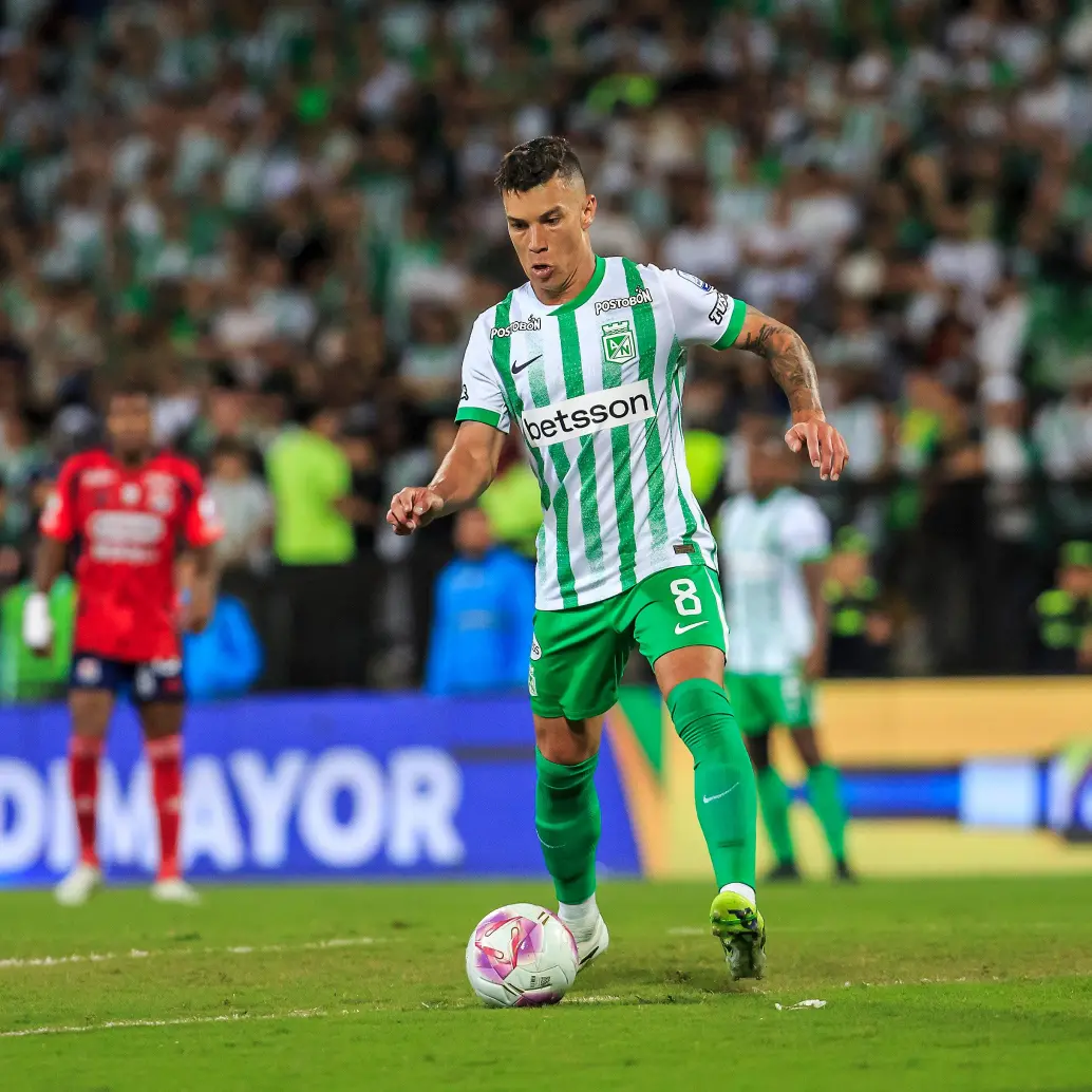 Matheus Uribe, volante de grandes progresos con Atlético Nacional. FOTO CAMILO SUÁREZ
