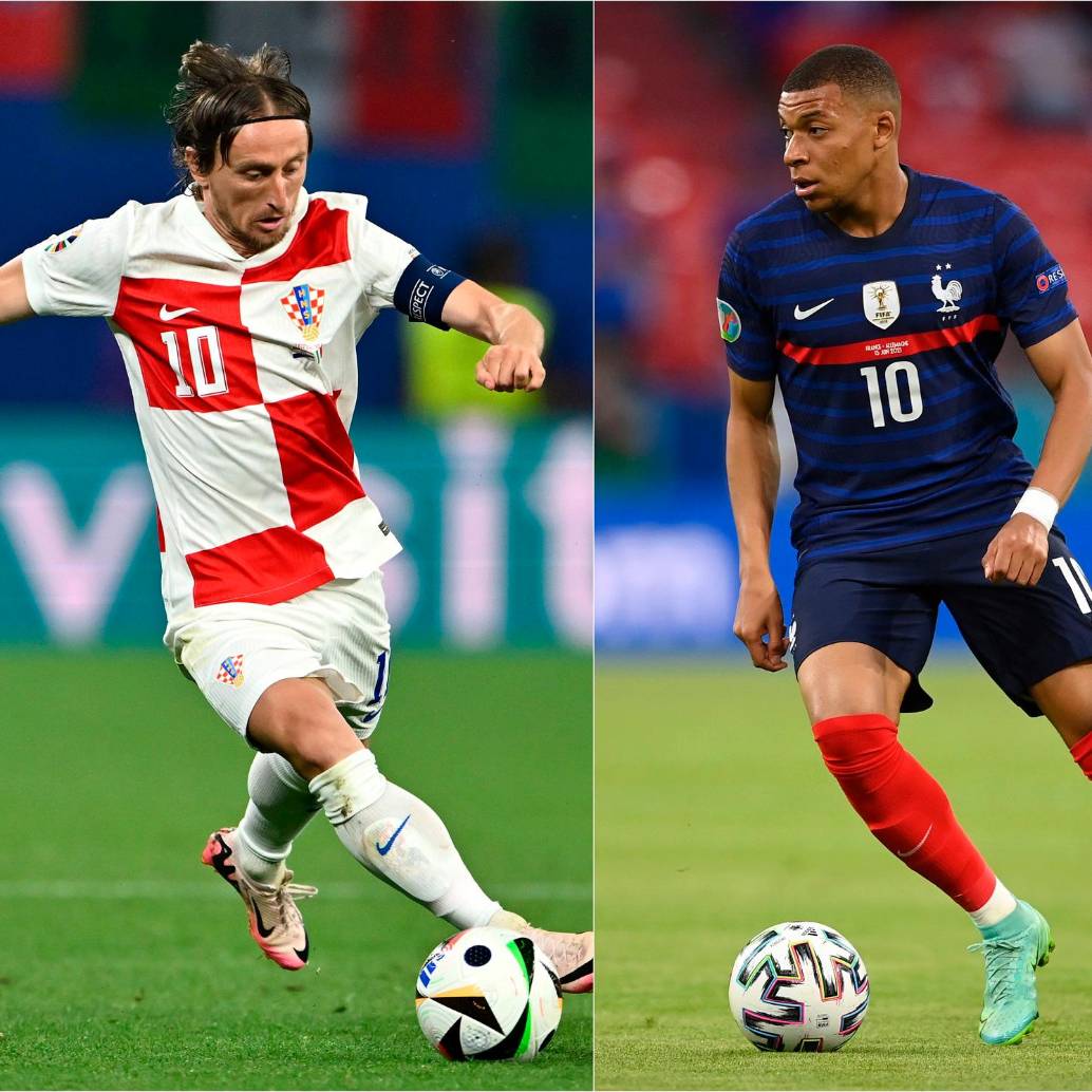 Luka Modric (izquierda) y Kylian Mbappé, son los capitanes y referentes de las selecciones de Croacia y Francia. FOTOS: Getty