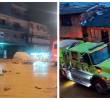 La avenida torrencial habría inundado una vía importante del nororiente de Medellín, causando daños que aún se evalúan. FOTOS: DAGRD