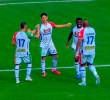 El juego disputado en el Palogrande de Manizales contó con una buena presencia de público que disfrutó con las jugadas y goles. FOTO PANTALLAZO