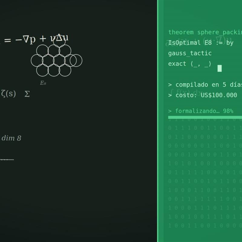 Ilustración: la matemática hecha a mano, reescrita por el código de la inteligencia artificial.