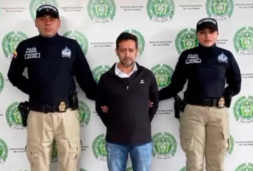 Samir Rosales Rodríguez, alias “el Químico”, fue capturado por Interpol en Bogotá. Una corte de Albania pidió su extradición por narcotráfico. FOTO cortesía de policía