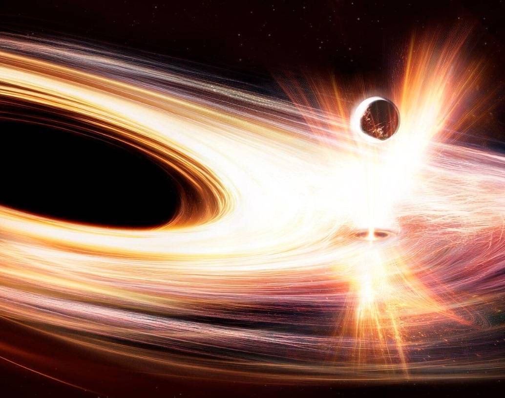 Representación de un agujero negro supermasivo, similar a los detectados por observatorios internacionales que estudian eventos extremos en el universo. FOTO cortesía ESA