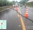 El problema es visible en toda la carretera. Ya hay grupos de obreros del consorcio Devimed trabajando para resolverlo. FOTO DEVIMED