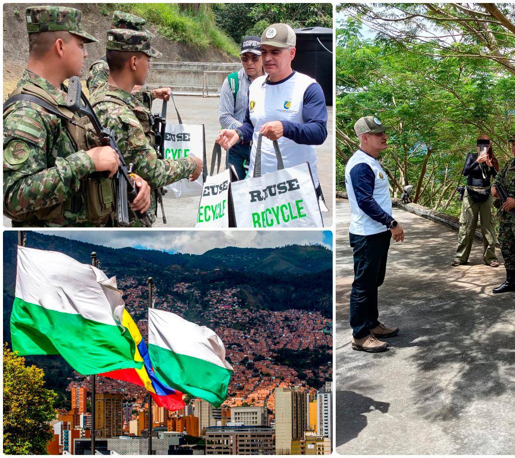 En la jornada, el gobernador de Antioquia compartió con los soldados del Batallón de Infantería Atanasio Girardot. FOTOS Jacobo Betancur y Julio César Herrera