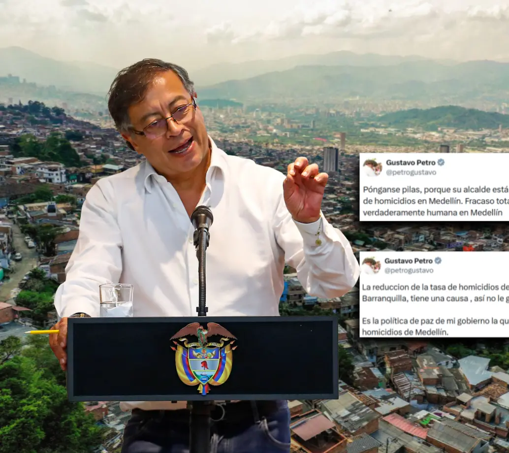 El primer mandatario, en octubre de 2025, dijo que la situación de los homicidios en Medellín era un problema, pero repartió culpas entre las autoridades locales. FOTOS: El Colombiano
